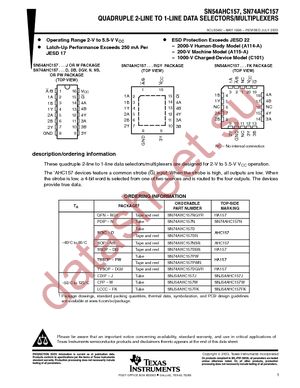 SN74AHC157NE4 datasheet  